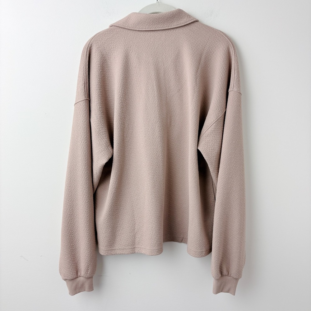 BYLT Serene Shacket‎ Womens Small Dune Beige Minimalist Quiet Luxury Button Up - Picture 4 of 9